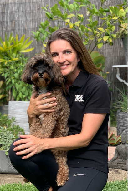 Petra, franchisee for Northbridge with her Mad Dog, Frida!